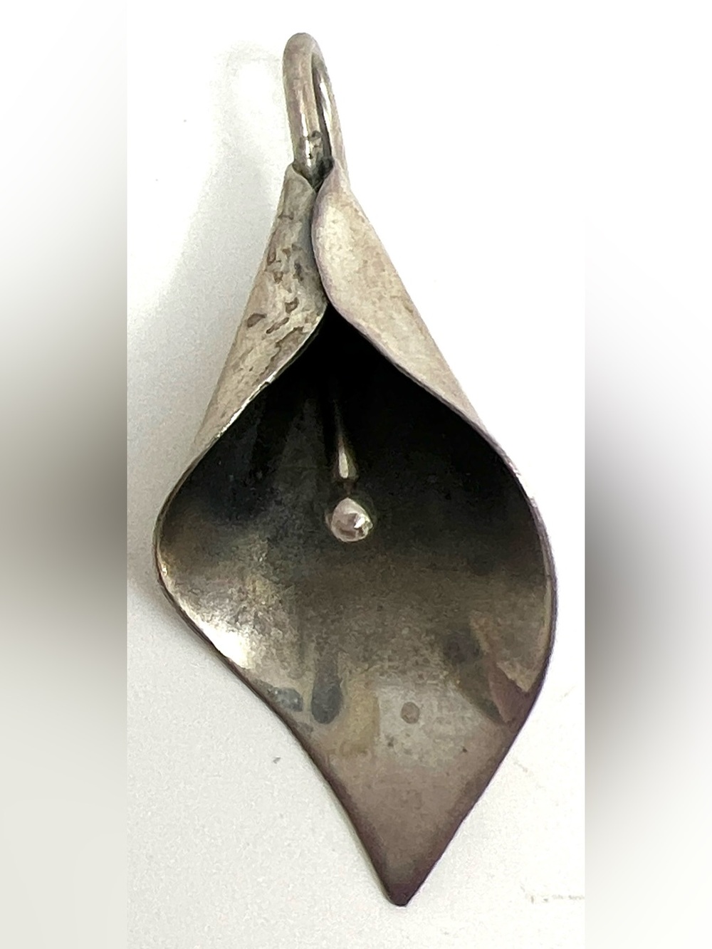 Vintage Stuart NYE Calla Lily Pendant Sterling Silver